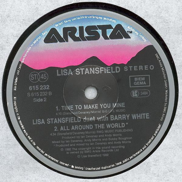 Lisa Stansfield : Time To Make You Mine (12", Maxi)