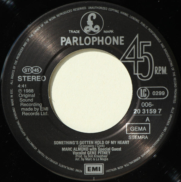 Marc Almond Featuring Special Guest Star Gene Pitney : Something's Gotten Hold Of My Heart (7", Single)