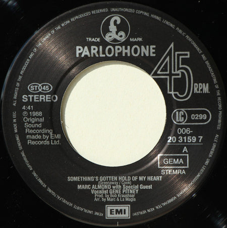 Marc Almond Featuring Special Guest Star Gene Pitney : Something's Gotten Hold Of My Heart (7", Single)