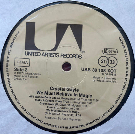 Crystal Gayle : We Must Believe In Magic (LP, Album)