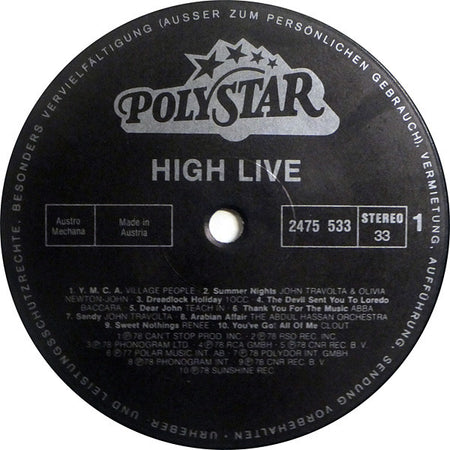 Various : High Life - 20 Original Top Hits (LP, Comp)