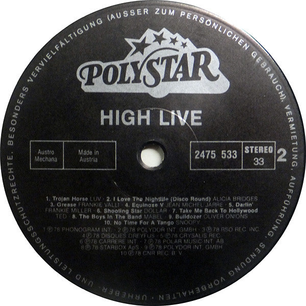 Various : High Life - 20 Original Top Hits (LP, Comp)