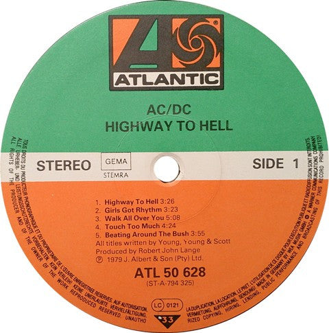 AC/DC : Highway To Hell (LP, Album, RE)