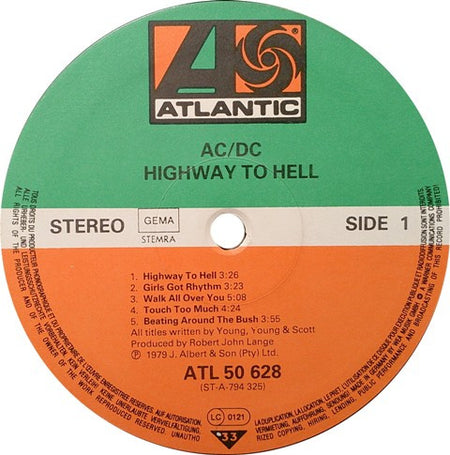 AC/DC : Highway To Hell (LP, Album, RE)