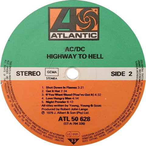 AC/DC : Highway To Hell (LP, Album, RE)