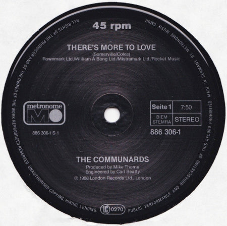 The Communards : There's More To Love (12", Maxi)