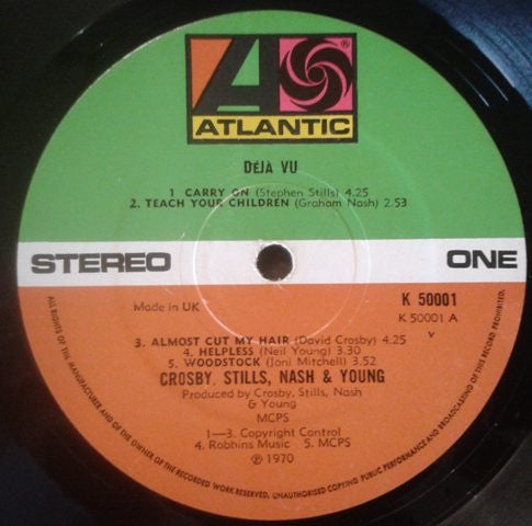 Crosby, Stills, Nash & Young : Déjà Vu (LP, Album, RE, Gat)