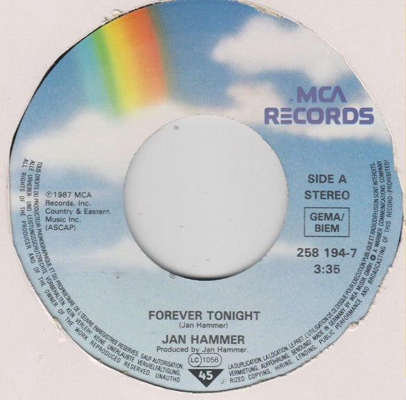 Jan Hammer : Forever Tonight (7", Single)