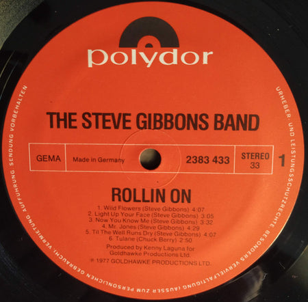 The Steve Gibbons Band* : Rollin' On (LP, Album)