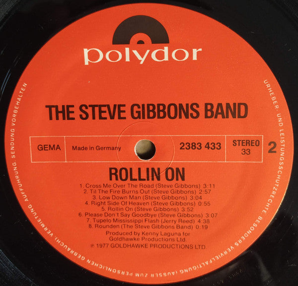 The Steve Gibbons Band* : Rollin' On (LP, Album)