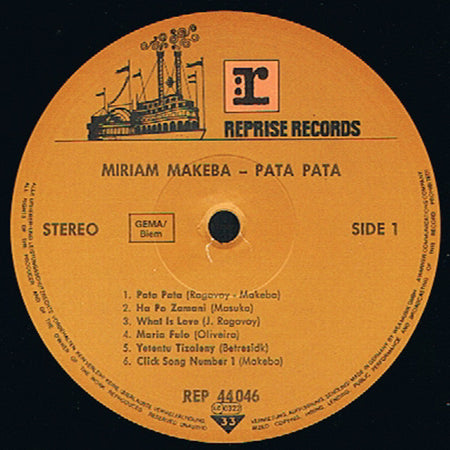 Miriam Makeba : Pata Pata (LP, Album, RE)