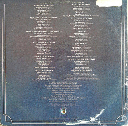 Warren Zevon : Warren Zevon (LP, Album, Promo, CP )