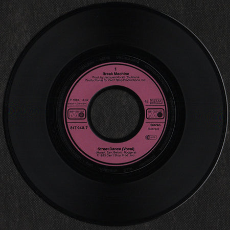 Break Machine : Street Dance (7", Single)