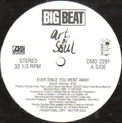Art N' Soul : Ever Since You Went Away (12", Promo)