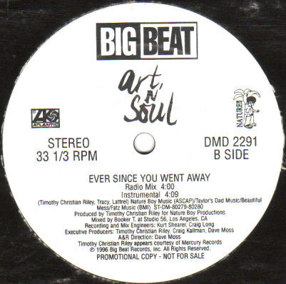 Art N' Soul : Ever Since You Went Away (12", Promo)
