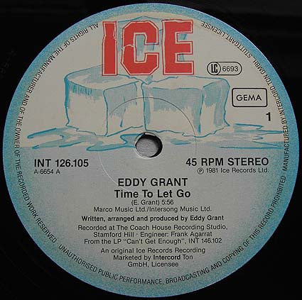 Eddy Grant : Time To Let Go / California Style (12", Maxi)