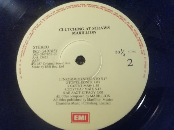 Marillion : Clutching At Straws (LP, Album)