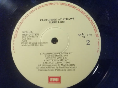 Marillion : Clutching At Straws (LP, Album)