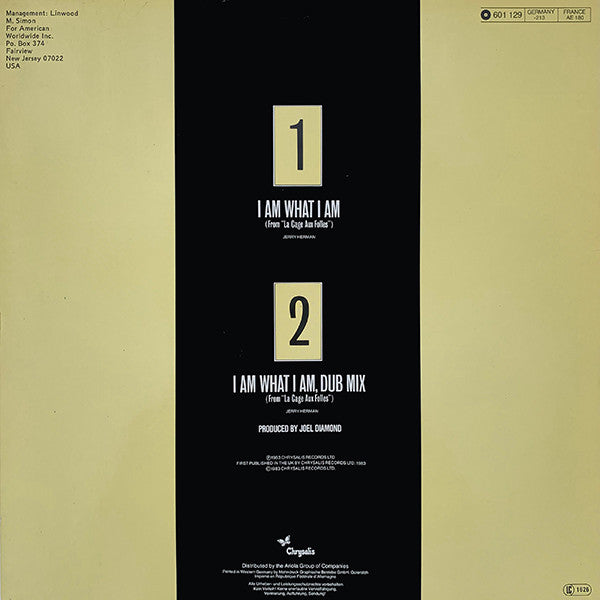 Gloria Gaynor : I Am What I Am (12", Maxi, RE)