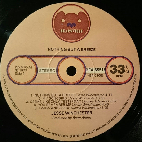 Jesse Winchester : Nothing But A Breeze (LP, Album)