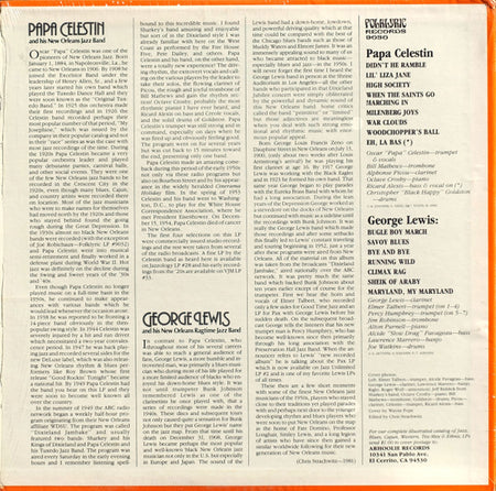 Papa Celestin And His New Orleans Ragtime Band / George Lewis' Ragtime Band : The Radio Broadcasts: 1950-1951 (LP, Comp)