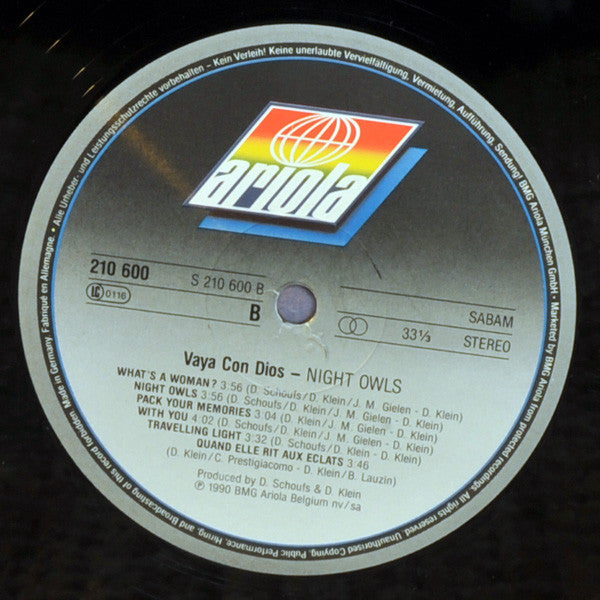 Vaya Con Dios : Night Owls (LP, Album)