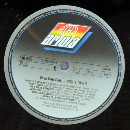 Vaya Con Dios : Night Owls (LP, Album)