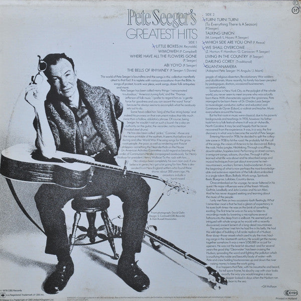 Pete Seeger : Pete Seeger's Greatest Hits (LP, Comp)