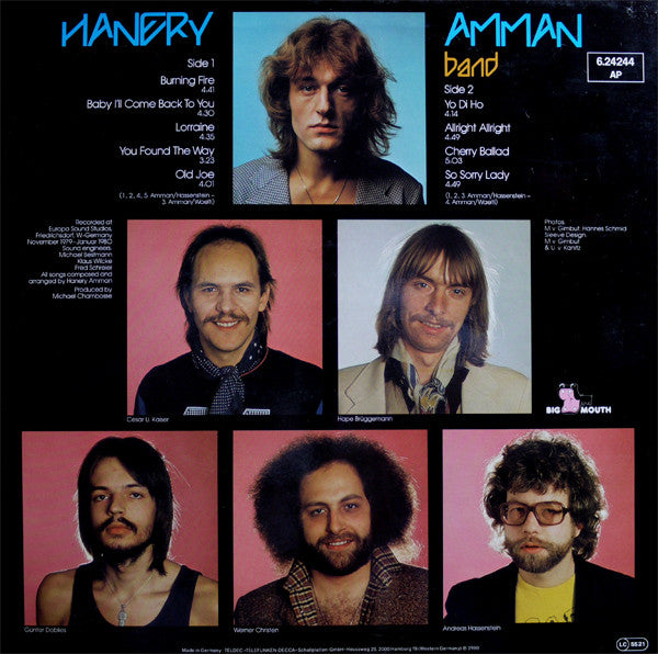 Hanery Amman : Burning Fire (LP, Album)