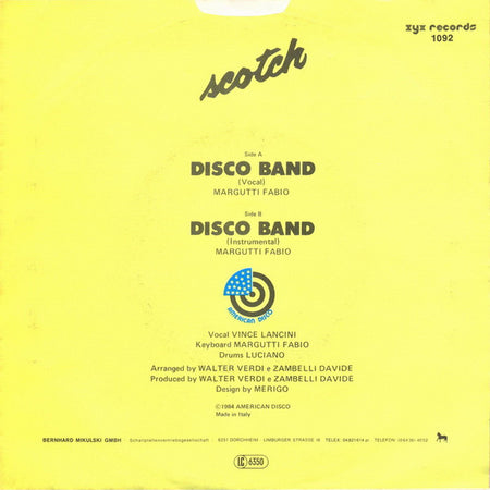 Scotch : Disco Band (7", Single)
