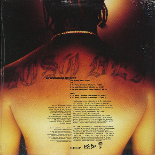 JD* & Da Brat : The Party Continues (12")