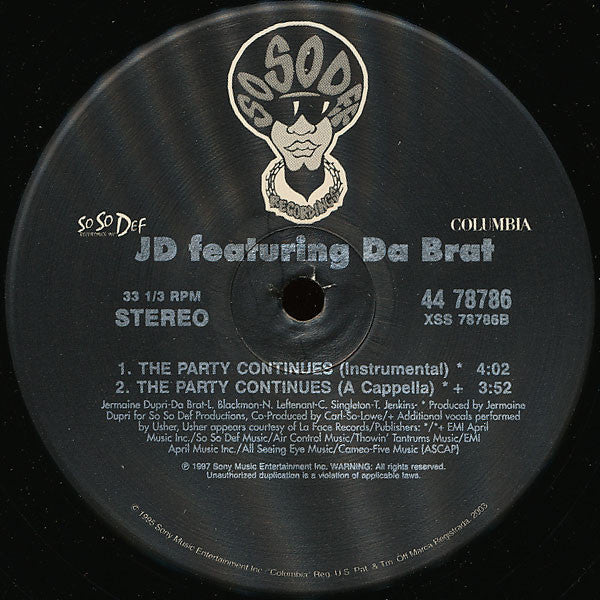 JD* & Da Brat : The Party Continues (12")