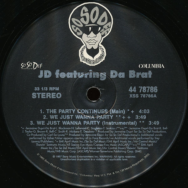 JD* & Da Brat : The Party Continues (12")