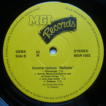 Gunnar Geisse : Ballads (LP)