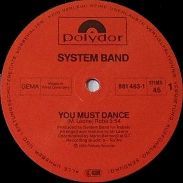 System Band : You Must Dance (12", Maxi)