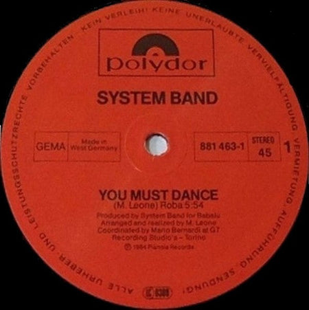 System Band : You Must Dance (12", Maxi)