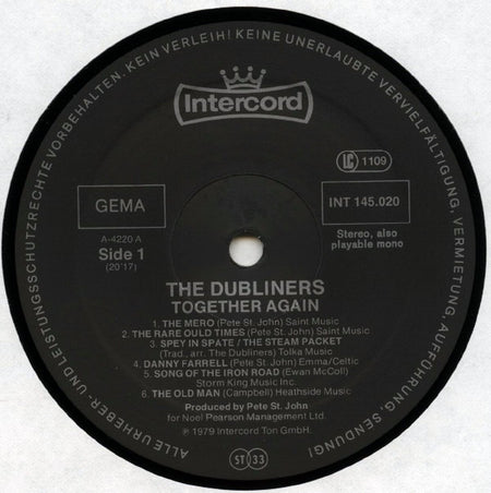 The Dubliners : Together Again (LP, Album)