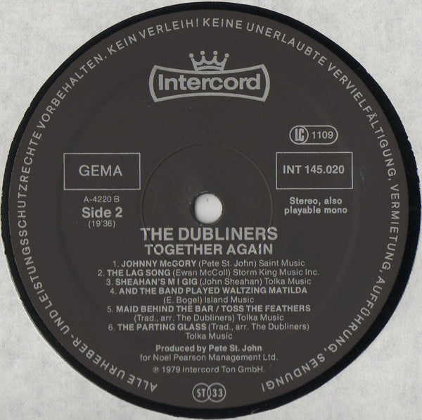 The Dubliners : Together Again (LP, Album)