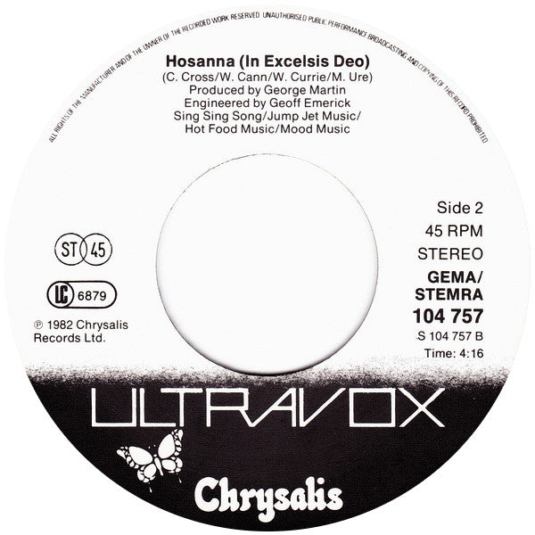 Ultravox : Reap The Wild Wind (7", Single, Pap)