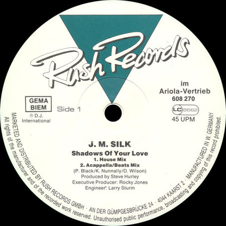 J.M. Silk : Shadows Of Your Love (12", Single)