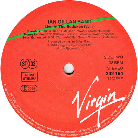 Ian Gillan Band : Live At The Budokan Volumes I & II (2xLP, Album)