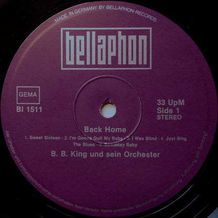 B. B. King And His Orchestra* : The Great B. B. King (LP, RE)