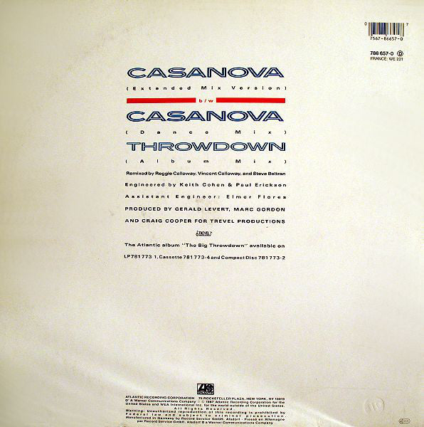 LeVert : Casanova (12", Maxi)