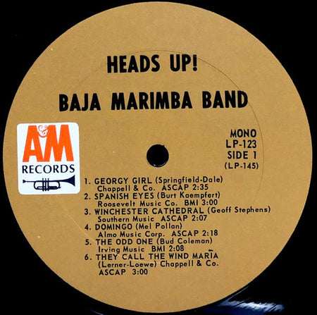 Baja Marimba Band : Heads Up! (LP, Album, Mono, Ter)