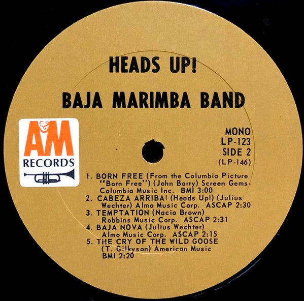 Baja Marimba Band : Heads Up! (LP, Album, Mono, Ter)