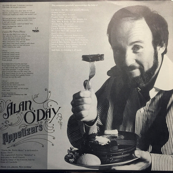 Alan O'Day : Appetizers (LP, Album, RI )