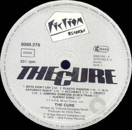 The Cure : Boys Don't Cry (LP, Album)
