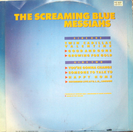The Screaming Blue Messiahs : Twin Cadillac Valentine (12", Single)