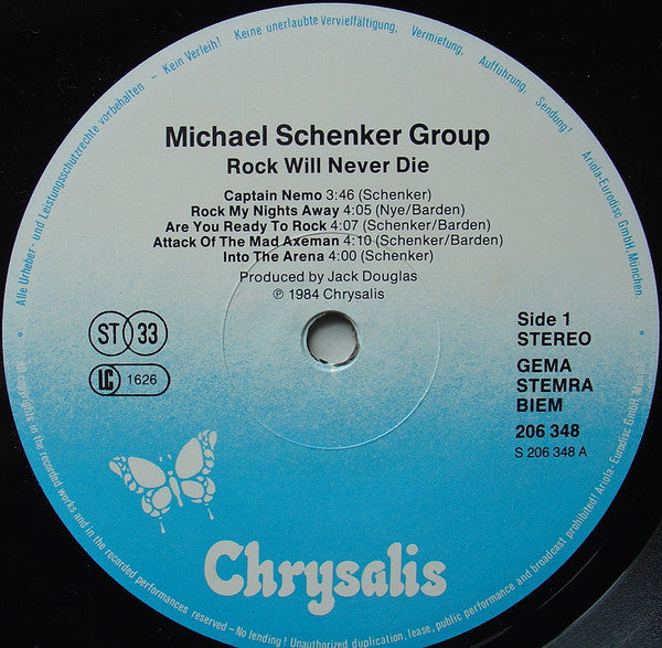 The Michael Schenker Group : Rock Will Never Die (LP, Album)
