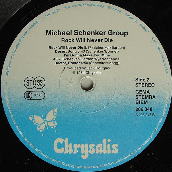 The Michael Schenker Group : Rock Will Never Die (LP, Album)